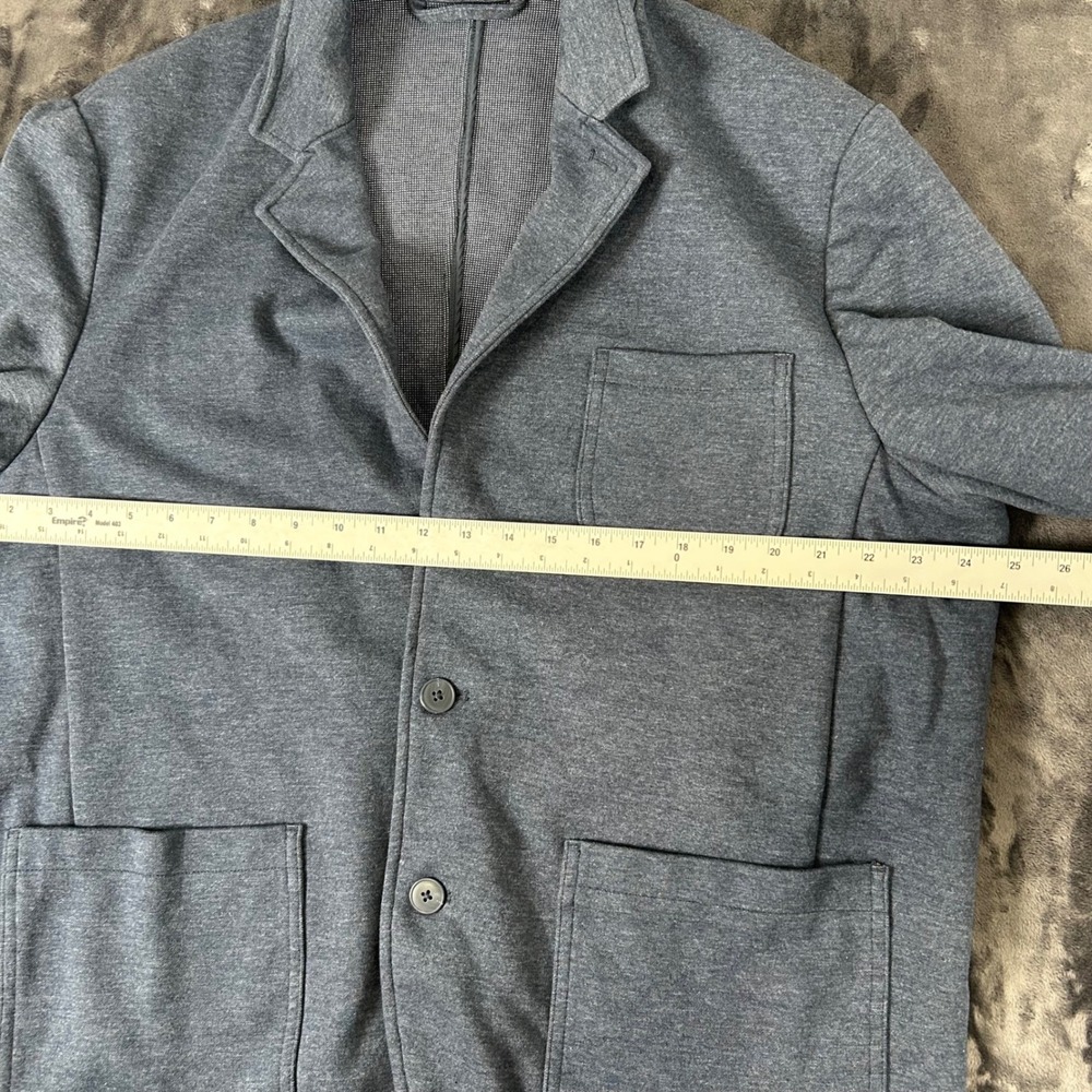 Goodfellow & Co Knit Blazer Mens XL Blue Heathered Jersey Sport Coat - Picture 4 of 8